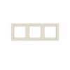 10236092 Рамка с полем для надписей Q.3 Белый с эффектом бархата 3-постовая Berker