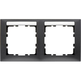10229969 Рамка с полем для надписей S.1 Антрацит матовый 2-постовая Berker