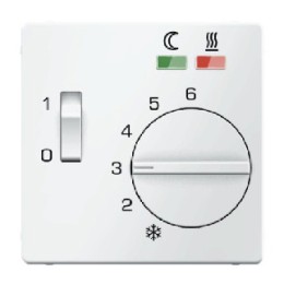 16726089 Центральная панель с регулирующей кнопкой, клавишей и линзами цвет: полярная белизна, с эффектом бархата, Q.1 Berker