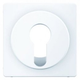 15076089 Центральная панель для замочных выключателей/кнопок цвет: полярная белизна, с эффектом бархата, Q.1 Berker