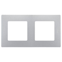 672552 Рамка Etika Алюминий 2-постовая Legrand