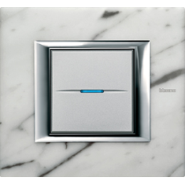 HA4802RMC Рамка Axolute Квадрат Мрамор Каррара 2-модульная Bticino