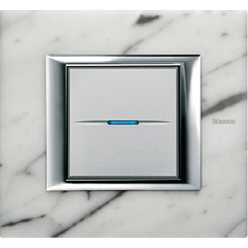 HA4802RMC Рамка Axolute Квадрат Мрамор Каррара 2-модульная Bticino