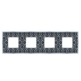 FD01444DNCB Рамка Belle Epoque Tapestry Decornoir / Bright chrome 4-постовая гор/верт. Fede