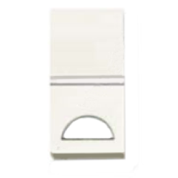 N2101.9 BL Клавиша 1-клавишного 1-модульного выключателя/переключателя/кнопки с окном для шильдика с символом, серия Zenit, цвет альпийский белый, ABB