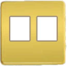 FD04318OR-A Монтажная плата для 2-х инф. разъемов RJ-45 бежевый, цвет Real Gold FEDE