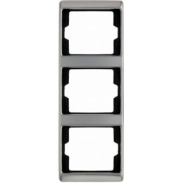 13340004 Рамка Arsys Нержавеющая сталь 3-постовая вертикальная Berker