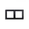 LS982SW Рамка LS 990 Черный 2-постовая Jung