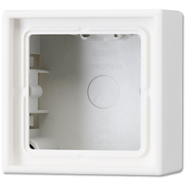 LS581AWW 1-ая Коробка для накладного монтажа с основанием, бел. Jung LS серия