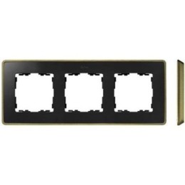 8201630-247 Рамка декоративная, 3 поста, Select, Simon 82 Detail, графит-латунь