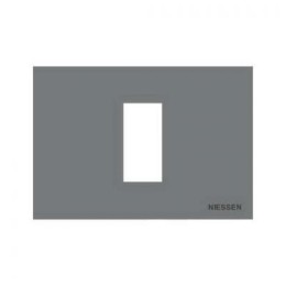 N2471 PL Рамка итальянского стандарта Zenit Серебро 1 модуль ABB