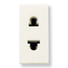 N2135 BL Розетка стандартная смешанная в сборе без заземления, 16А / 250В, серия Zenit, цвет альпийский белый, ABB