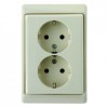 47290002 Двойная штепсельная розетка SCHUKO с рамкой цвет: белый, с блеском Arsys Berker