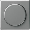 065020 Накладка с поворотной кнопкой для светорегуляторов и эл. потенциометров Сталь Сталь Gira E22