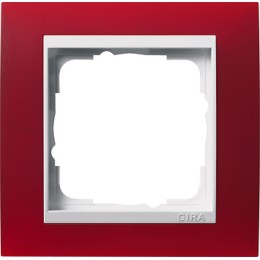 0211398 Рамка Event Красный / Белый 1-постовая Gira