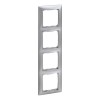770158 Рамка Valena Алюминий 4-постовая вертикальная Legrand