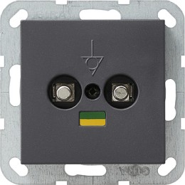 040528 Коробка выравнивания потенциалов со штепсельным штифтом DIN 42801, двойная Антрацит Gira