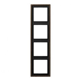 ME2984AT Рамка LS 990 Античная латунь 4-постовая Jung