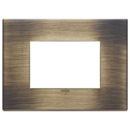 22653.87 Рамка Eikon EXE Античная бронза сатиновая 3-модульная Vimar