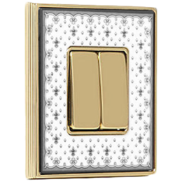 FD01341NEOB Рамка Vintage Porcelain Черный / Золото 1-постовая Fede