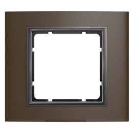 10113001 Рамка B.3 Коричневый / Антрацит 1-постовая Berker