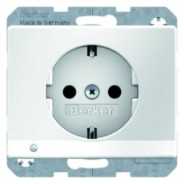 41090069 Розетка SCHUKO с подсветкой для ориентирования, Arsys, цвет: полярная белизна Berker