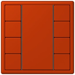 LC504TSA4320A Les Couleurs® Le Corbusier KNX кнопочный модуль F 50 с четырьмя парами кнопок rouge vermillon 59 Jung
