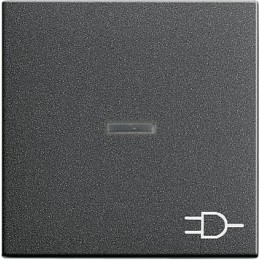 020928 Клавиша с подсветкой и символом "розетка" Антрацит Gira