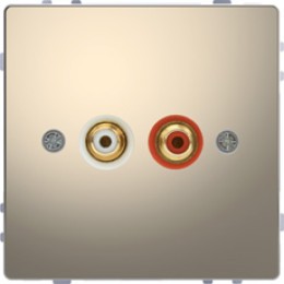 MTN4350-6050 D-life аудиорозетка с модул. тюльпан, никель Merten