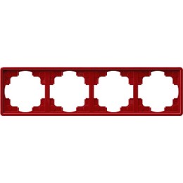 021443 Рамка S-color Красный 4-постовая Gira