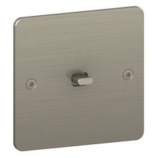 Schneider Electric Sequence 5 SEQ5 Выключатель Х1 кнопочный Тумблерный, никель S800206NB Schneider Electric Sequence 5 SEQ5 Выключатель Х1 кнопочный Тумблерный, никель S800206NB