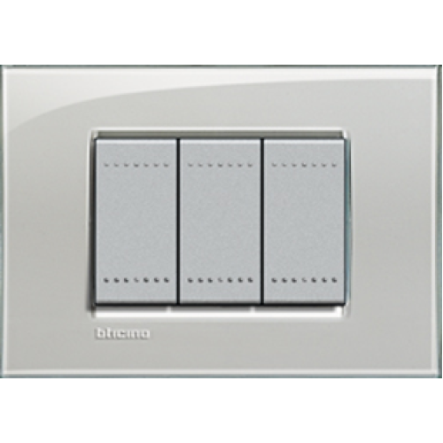 LNA4802KG Рамка LivingLight Квадрат Серое небо 2-модульная Bticino