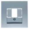 10331404 Центральная панель для розетки TAE цвет: алюминий, матовый B.1/B.7 Glas Berker