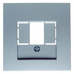 10331404 Центральная панель для розетки TAE цвет: алюминий, матовый B.1/B.7 Glas Berker
