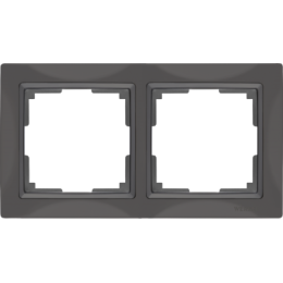 WL03-Frame-02 Рамка на 2 поста (серо-коричневый, basic) Snabb basic Werkel a036699