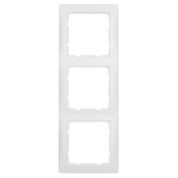 10139909 Рамка S.1 Полярная белизна матовый 3-постовая вертикальная Berker