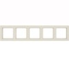 10256012 Рамка с полем для надписей Q.1 Белый с эффектом бархата 5-постовая Berker