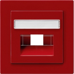 028443 Накладка 50*50 мм для розеток UAE/IAE с полем для надписи Красный Gira S-color