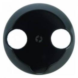 103921 Центральная панель для антенной розетки 2 отверстия цвет: черный, с блеском серия 1930, Glasserie, Palazzo Berker