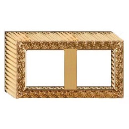 FD01522OB Рамка для накладного монтажа San Sebastian BRIGHT GOLD 2-постовая Fede