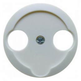 103920 Центральная панель для антенной розетки 2 отверстия цвет: полярная белизна, с блеском серия 1930, Glasserie, Palazzo Berker