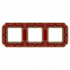 FD01363ROEN Рамка Smalto Italiano Firenze Ruby red 3-постовая Fede