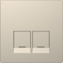 MTN4572-6033 D-life центр. накладка для 2-х мод. разъемов, пол. для надписи se, сахара Merten