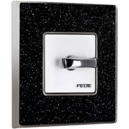 FD01331BQCB Рамка Vintage Corinto Черный хром 1-постовая Fede