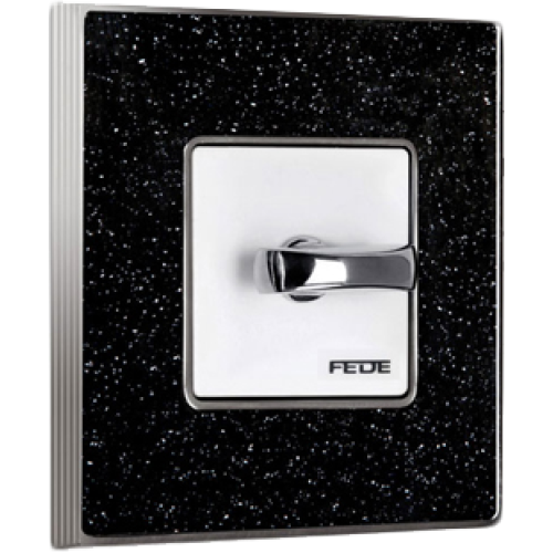 FD01331BQCB Рамка Vintage Corinto Черный хром 1-постовая Fede