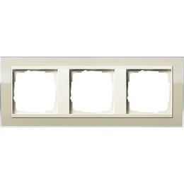 0213771 Рамка Event Clear Песочный / Кремовый 3-постовая Gira