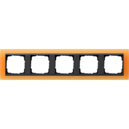 021587 Рамка Event Оранжевый / Черный 5-постовая Gira