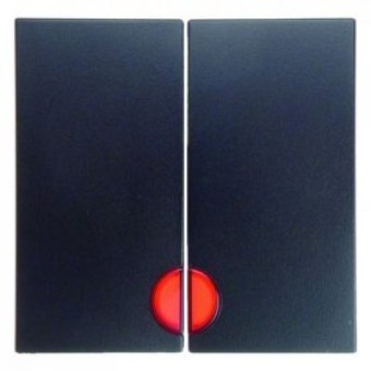 16271606 Клавиши с красной линзой цвет: антрацит, матовый B.1/B.3/B.7 Glas Berker