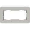 1002422	 Рамка с антрацитовой подложкой без перегородки E3 Серый / Антрацит 2-постовая Gira