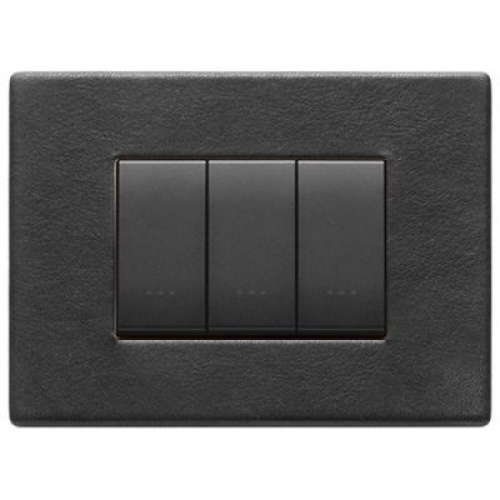 22653.23 Рамка Eikon EXE Черный лес 3-модульная Vimar